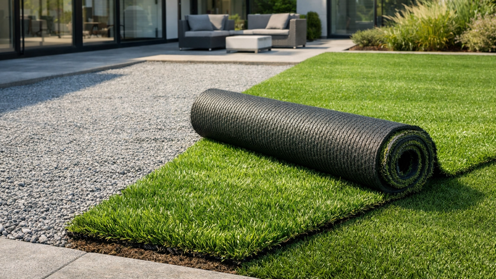 Pet-friendly synthetic grass installation